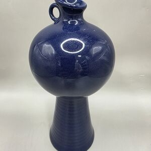 Gorgeous Chinese Cobalt Blue Vase Signed On The Bottom